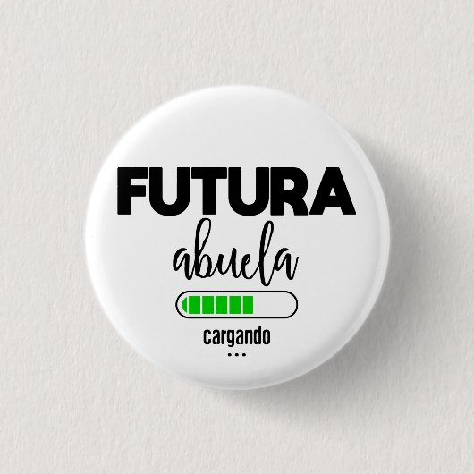 Futura abuela cargando ronde button 3,2 cm (Voorkant)