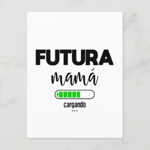 Futura mamá cargando briefkaart