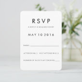 Futura Modern RSVP-kaart RSVP Kaartje (Staand voorkant)
