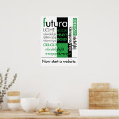 Futura Typografie-Poster Poster (Keuken)