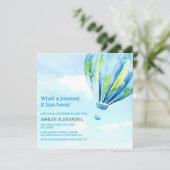 Future Adventures Hete-Lucht Ballon Pensioen Parti Kaart (Staand voorkant)