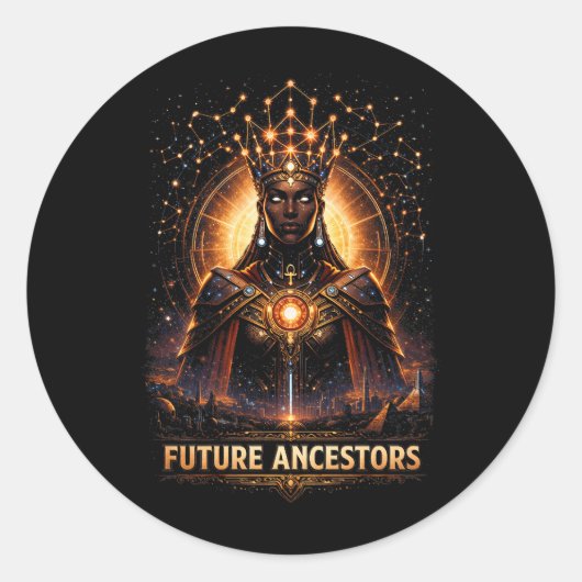 Future Ancestors Ronde Sticker (Voorkant)