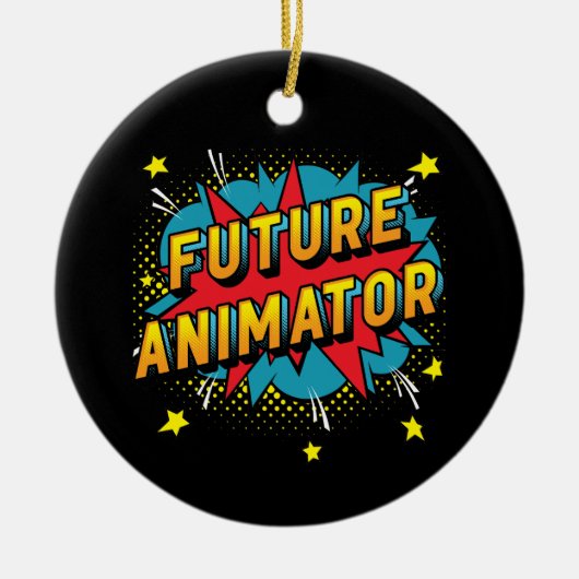 Future Animator Keramisch Ornament (Voorkant)
