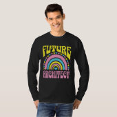 Future Architect Bright Retro Rainbow Architects T T-shirt (Voorkant volledig)