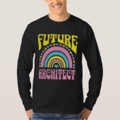 Future Architect Bright Retro Rainbow Architects T T-shirt (Voorkant)