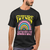Future Architect Bright Retro Rainbow Architects T T-shirt (Voorkant)
