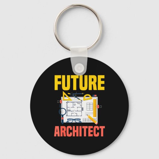 Future Architect Funny Architecture Architect Sleutelhanger (Voorkant)