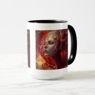 Future Art Nouveau Woman Combo Mok, 15 oz Mok
