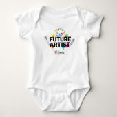 Future Artist  Personalized Baby Bodysuit (Voorkant)
