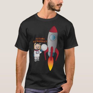 'Future Astronaut' Meisje met Raket (Blonde) T-shirt