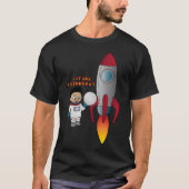 'Future Astronaut' Met Raket (AFRO) T-shirt (Voorkant)