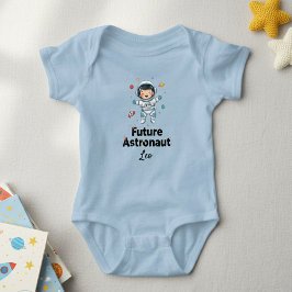Future Astronaut  Personalized Light Blue  Bodysui Romper