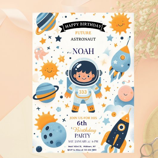 Future Astronaut Space Birthday  Kaart