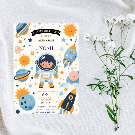 Future Astronaut Space Birthday Kaart