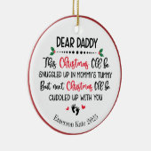 Future Baby's vader Kerstmis Keramisch Ornament (Rechts)