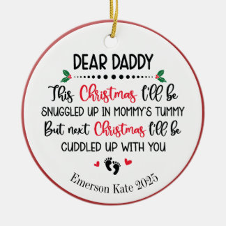 Future Baby's vader Kerstmis Keramisch Ornament