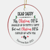 Future Baby's vader Kerstmis Keramisch Ornament (Links)