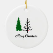 Future Baby's vader Kerstmis Keramisch Ornament (Achterkant)