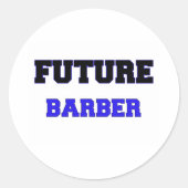 Future Barber Ronde Sticker (Voorkant)