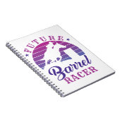 Future Barrel Racer Cowgirl Rodeo Barrel Racing Notitieboek (Rechterzijde)