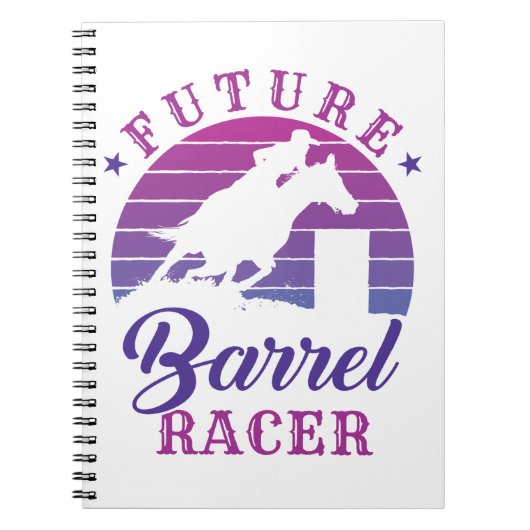 Future Barrel Racer Cowgirl Rodeo Barrel Racing Notitieboek (Voorkant)