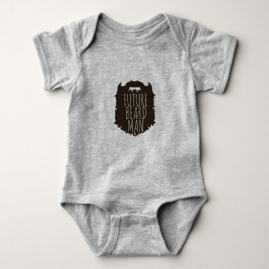 FUTURE BEARD MAN BESTSELLING HIPSTER BABY SHOWER ROMPER (Voorkant)