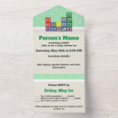 Future Biologist's Blocks All-in-One uitnodiging (Binnen)