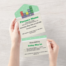 Future Biologist's Blocks All-in-One uitnodiging