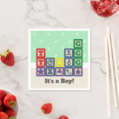 Future Biologist's Blocks Baby shower servetten (Insitu)