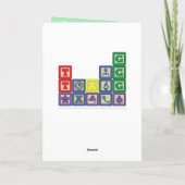 Future Biologist's Blocks Greeting Card Kaart (Achterkant)