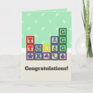 Future Biologist's Blocks Greeting Card Kaart