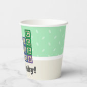 Future Biologist's Blocks Paper Cup Papieren Bekers (Achterkant)
