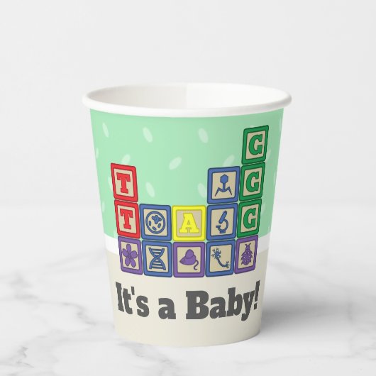 Future Biologist's Blocks Paper Cup Papieren Bekers (Links)