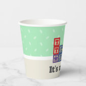 Future Biologist's Blocks Paper Cup Papieren Bekers (Voorkant)