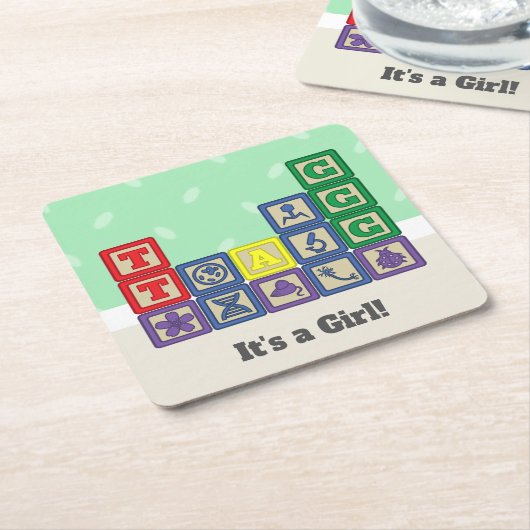 Future Biologist's Blocks Papieren Onderzetters (Schuin)