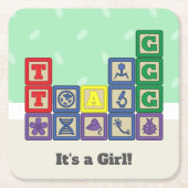 Future Biologist's Blocks Papieren Onderzetters (Voorkant)