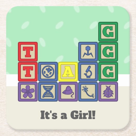 Future Biologist's Blocks Papieren Onderzetters (Voorkant)