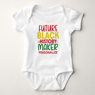 Future Black History Maker White Baby Bodysuit