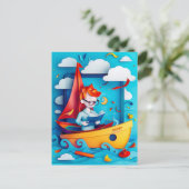 Future Boat Builder Dream voor kinderen Feestdagenkaart (Staand voorkant)