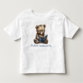 Future Bookworm Beer Reading Baby Kinder Shirts (Voorkant)