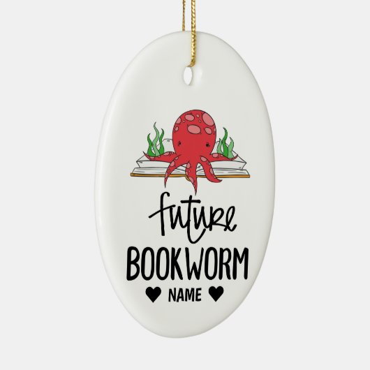 Future Bookworm Keramisch Ornament (Rechts)