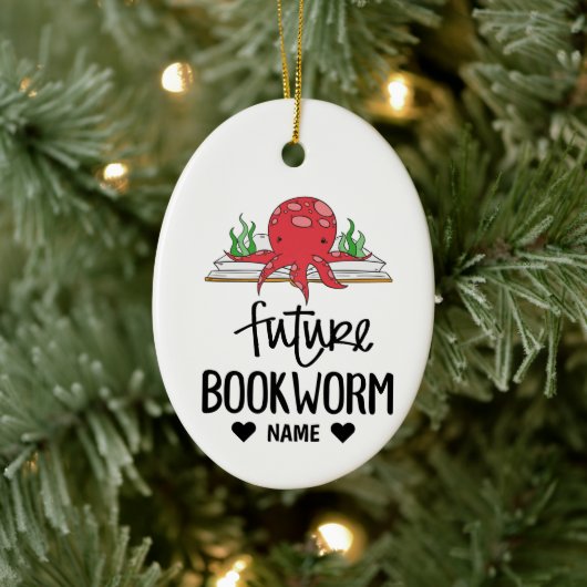 Future Bookworm Keramisch Ornament (Boom)