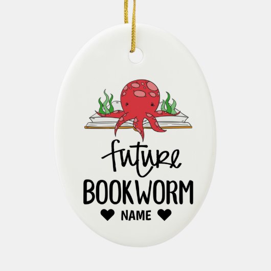 Future Bookworm Keramisch Ornament (Achterkant)
