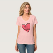 Future Bride Custom Pink Heart T-shirt (Voorkant volledig)