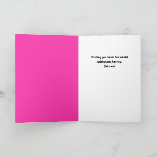 Future Bright Floral Graduation & Celebration Card Kaart (Binnen)