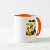 Future Builder Cute Construction Kid Mug Mok (Voorkant rechts)
