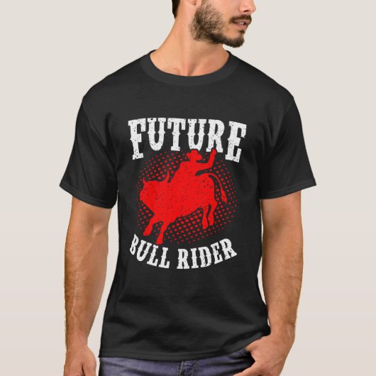 Future Bull Rider Bull Riding Mechanical Rodeo T-shirt (Voorkant)