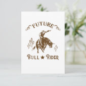 Future Bull Rider Cowboy Western Men RSVP Kaartje (Staand voorkant)