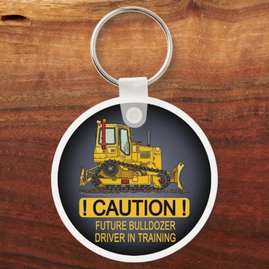 Future Bulldozer Dozer Driver Sleutelhanger (Voorkant)