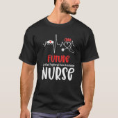 Future Certified Registered Anesthetist Heartbeat T-shirt (Voorkant)
